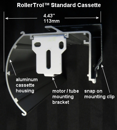 cassette for automated shades and blinds